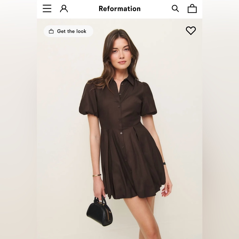 Reformation Maxie Dress in Brown